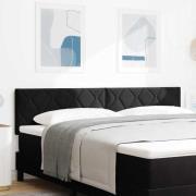 vidaXL Huvudgavel Väggmonterad Geometriskt Svart 180 cm Sammet