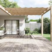 vidaXL Markis vertikal taupe 180x1200 cm oxfordtyg