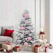 vidaXL Julprydnad Set 9 pcs Rosa