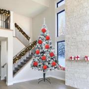 vidaXL Julgranskulor Set XXL 3 pcs Röd Plast