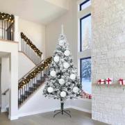 vidaXL Julprydnad Set 3 pcs Vit Plast