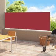 vidaXL Infällbar sidomarkis 200x500 cm röd