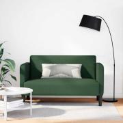 vidaXL Loveseat soffa mörkgrön 109 cm manchestertyg