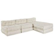 vidaXL Modulär soffa 4 pcs Kräm 70 x 70 x 56 cm tyg