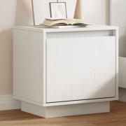 vidaXL Sängbord vit 40x30x40 cm massiv furu
