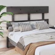 vidaXL Sänggavel grå 124x3x81 cm massiv furu