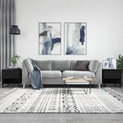 vidaXL Soffbord 2 st svart 50x46x50 cm konstruerat trä