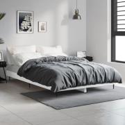 vidaXL Sängram vit 120x190 cm konstruerat trä