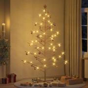 vidaXL Träjulgran med stativ Brun 210 cm Massiv furu