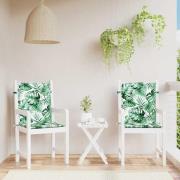 vidaXL Ryggkuddar Löv 2 pcs Bladmönster 100 x 50 x 3 cm Oxford Tyg