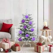 vidaXL Julprydnad Set 15 pcs Lila Plast