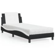 vidaXL Bed Frame without Mattress "Zadar" Black 107x203 cm Faux Leathe...