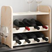 vidaXL Vinställ med hylla 43x25x37 cm massiv furu