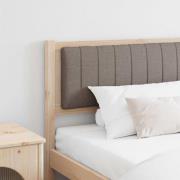 vidaXL Klädd sänggavel med huvudgavel Brun 200 cm Massiv furu