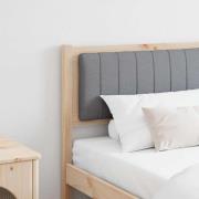vidaXL Klädd sänggavel med huvudgavel Brun 180 cm Massiv furu
