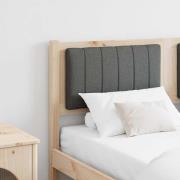 vidaXL Klädd sänggavel med huvudgavel Brun 135 cm Massiv furu