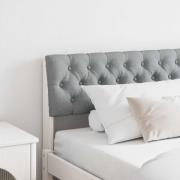 vidaXL Klädd sänggavel Ljusgrå 180 cm Massiv furu