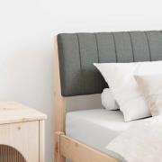 vidaXL Klädd sänggavel Mörkgrå 80 cm Massiv furu