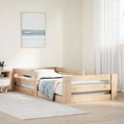 vidaXL Sängram utan madrass 100x200 cm massiv furu