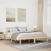 vidaXL Sängram utan madrass extra lång 160x210 cm massiv furu