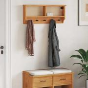 vidaXL Vägghängd klädhängare SANDNES 87x12x35 cm massiv trä furu