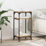 vidaXL Sidobord med hylla Gammalt trä 40 x 30 x 75 cm Konstruerat trä