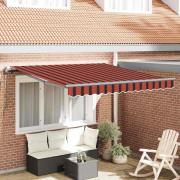 vidaXL Utfällbar markis orange och brun 300 x 250 cm tyg
