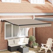 vidaXL Utfällbar markis Beige 300 x 250 cm tyg