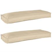 vidaXL Pallkuddset 2 pcs Beige 100 x 40 x 8 cm Oxford tyg