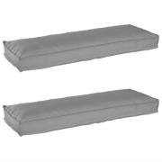vidaXL Pallkuddset 2 pcs Grå 120 x 40 x 8 cm Oxford tyg