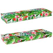 vidaXL Pallkuddset 2 pcs Tropisk djungel 120 x 40 x 8 cm Oxford tyg