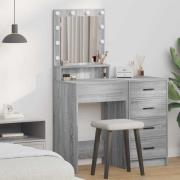 vidaXL Sminkbord med hylla Grå Sonoma 50 x 41 x 135 cm Konstruerat trä