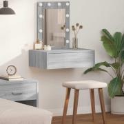 vidaXL Smyckebord med låda Grå 60 x 40 x 70 cm Konstruerat trä