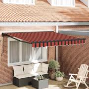 vidaXL Utfällbar markis Orange och Brunt 300x250 cm tyg
