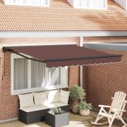 vidaXL Utfällbar markis Brun 300x250 cm tyg