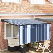 vidaXL Utfällbar markis Blå och antracit 350 x 250 cm