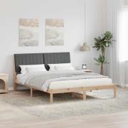 vidaXL Sängram med huvudgavel Brun 150 x 200 cm Massiv furu