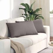 vidaXL Sofakuddar 2 pcs Taupe 80 x 40 cm tyg