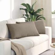 vidaXL Sofakuddar 2 pcs Taupe 80 x 40 cm tyg