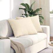 vidaXL Sofakuddar 2 pcs Kräm 70 x 50 cm Kordread tyg