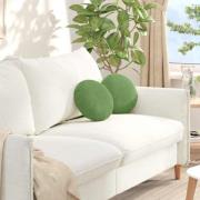 vidaXL Sittkuddar 2 pcs Ljusgrön Ø30 x 13 cm Sammet