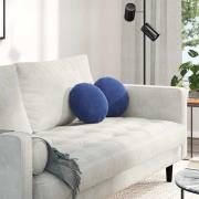 vidaXL Sittkuddar 2 pcs Polisblå Ø 40 x 13 cm Sammet