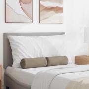 vidaXL Bolsterkuddar 2 pcs Taupe Ø 15 x 40 cm Mikrofiber Tyg