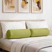 vidaXL Bolsterkuddar 2 pcs Ljusgrön Ø 25 x 70 cm tyg