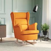 vidaXL Gungstol mörkgul 74x90x102 cm tyg