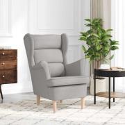 vidaXL Fåtölj molngrå 74x84x100 cm tyg