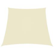 vidaXL Solsegel oxfordtyg trapets 3/5x4 m gräddvit