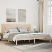 vidaXL Sängram utan madrass extra lång 200x210 cm massivt trä