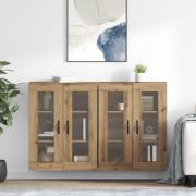 vidaXL Väggskåp 2 pcs Artisan Ek 69,5 x 34 x 90 cm Konstruerat trä