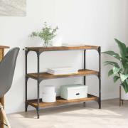 vidaXL Bokskåp Gammalt trä 80 x 33 x 70,5 cm Konstruerat trä och järn